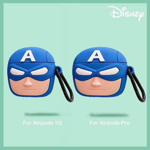 Image of Disney Airpods Case for Airpods Pro Captain America Venum Hulk Batman Spiderman 3D Silicone Anime Case Cover for Airpod 2