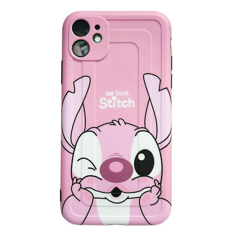 Image of Disney Cartoon Lilo and Stitch IPhone 11 Case Cover soft TPU 3D Printing Figure Toys for Girls Boys