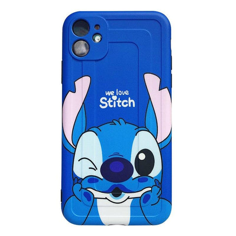 Image of Disney Cartoon Lilo and Stitch IPhone 11 Case Cover soft TPU 3D Printing Figure Toys for Girls Boys