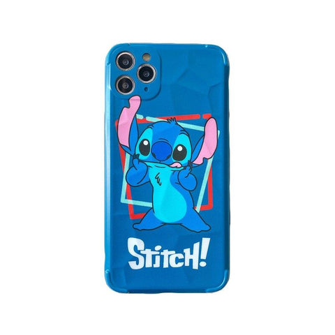 Image of Disney Cartoon Lilo and Stitch IPhone 11 Case Cover soft TPU 3D Printing Figure Toys for Girls Boys