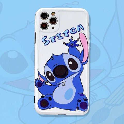 Image of Disney Cartoon Lilo and Stitch IPhone 11 Case Cover soft TPU 3D Printing Figure Toys for Girls Boys