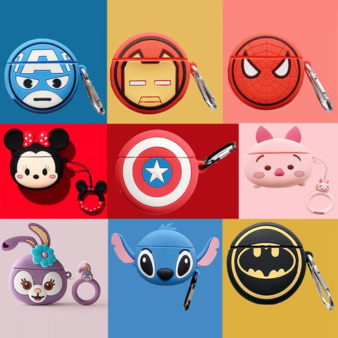 Image of Disney Huawei Freebuds 3 Case Cover Lilo and Stitch Spiderman Ironman Captain America Jack Skellington Mickey Minnie Mouse Toys