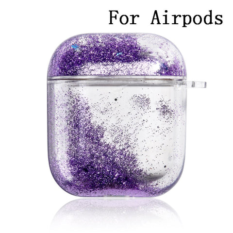 Image of Dynamic Liquid Case For AirPods Cases Glitter Liquid Cover For AirPod 2 Covers Protector For Air Pods Pro Bumper Hard Coque Etui