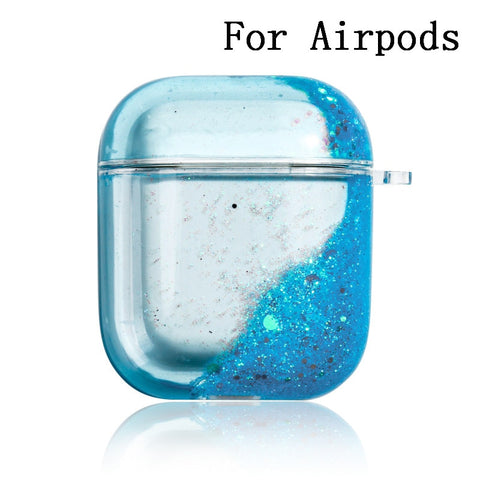 Image of Dynamic Liquid Case For AirPods Cases Glitter Liquid Cover For AirPod 2 Covers Protector For Air Pods Pro Bumper Hard Coque Etui