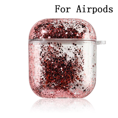 Image of Dynamic Liquid Case For AirPods Cases Glitter Liquid Cover For AirPod 2 Covers Protector For Air Pods Pro Bumper Hard Coque Etui