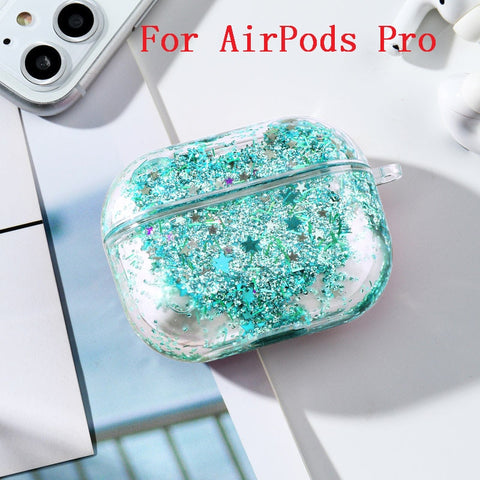 Image of Dynamic Liquid Case For AirPods Cases Glitter Liquid Cover For AirPod 2 Covers Protector For Air Pods Pro Bumper Hard Coque Etui