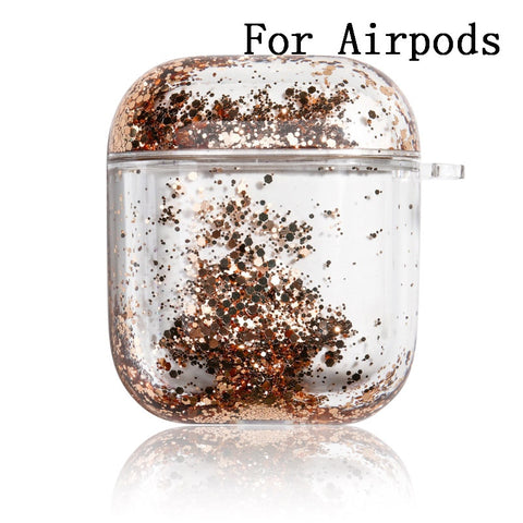 Image of Dynamic Liquid Case For AirPods Cases Glitter Liquid Cover For AirPod 2 Covers Protector For Air Pods Pro Bumper Hard Coque Etui