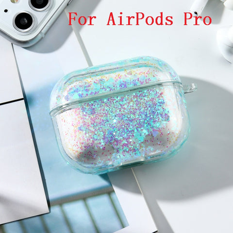 Image of Dynamic Liquid Case For AirPods Cases Glitter Liquid Cover For AirPod 2 Covers Protector For Air Pods Pro Bumper Hard Coque Etui