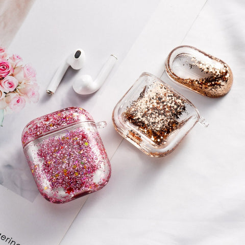 Image of Dynamic Liquid Case For AirPods Cases Glitter Liquid Cover For AirPod 2 Covers Protector For Air Pods Pro Bumper Hard Coque Etui