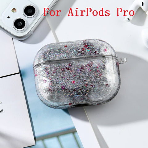 Image of Dynamic Liquid Case For AirPods Cases Glitter Liquid Cover For AirPod 2 Covers Protector For Air Pods Pro Bumper Hard Coque Etui