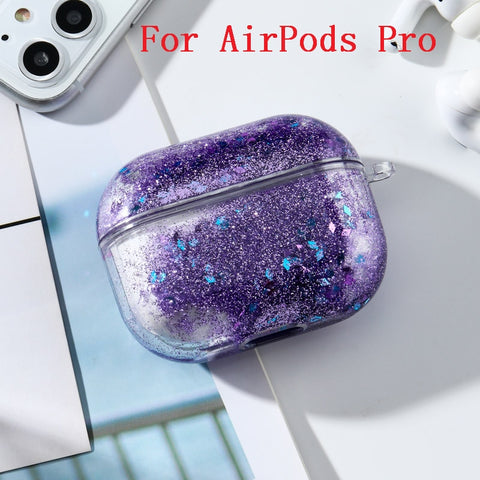 Image of Dynamic Liquid Case For AirPods Cases Glitter Liquid Cover For AirPod 2 Covers Protector For Air Pods Pro Bumper Hard Coque Etui