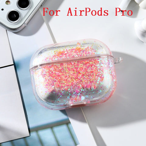 Image of Dynamic Liquid Case For AirPods Cases Glitter Liquid Cover For AirPod 2 Covers Protector For Air Pods Pro Bumper Hard Coque Etui