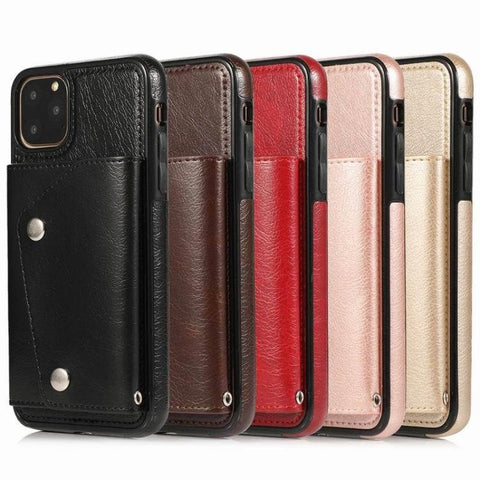 Image of Fashion Flip Leather Phone Case with card slot wallet for all iphone models