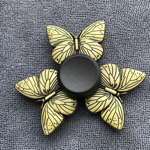 Image of Fidget Spinner Brass Color Zinc Alloy Metal Hand Spinner