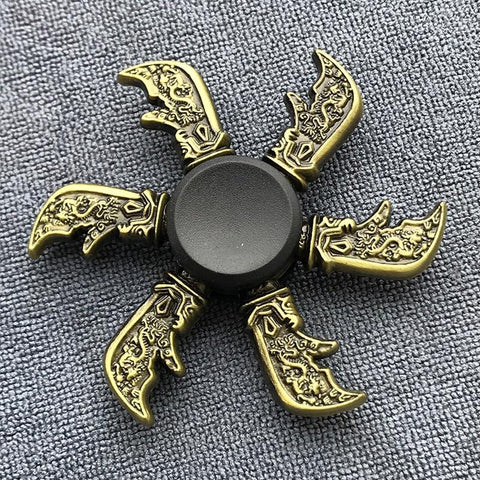 Image of Fidget Spinner Brass Color Zinc Alloy Metal Hand Spinner