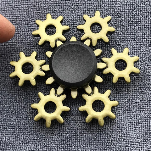 Image of Fidget Spinner Brass Color Zinc Alloy Metal Hand Spinner