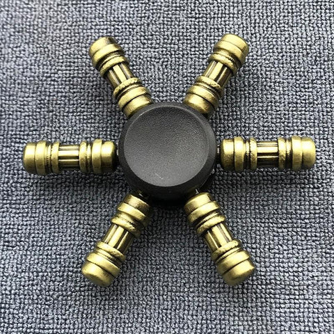 Image of Fidget Spinner Brass Color Zinc Alloy Metal Hand Spinner