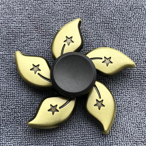 Image of Fidget Spinner Brass Color Zinc Alloy Metal Hand Spinner