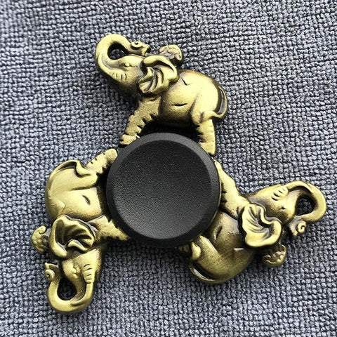 Image of Fidget Spinner Brass Color Zinc Alloy Metal Hand Spinner