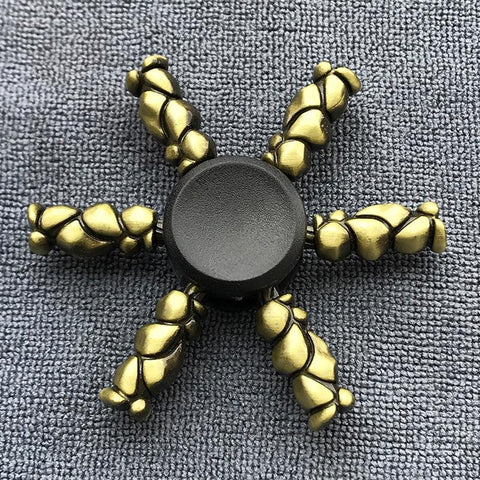 Image of Fidget Spinner Brass Color Zinc Alloy Metal Hand Spinner