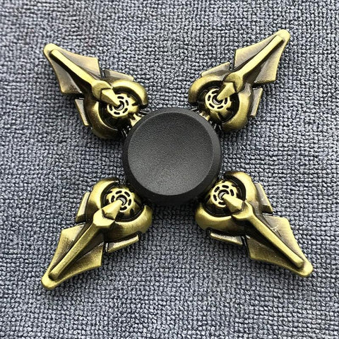 Image of Fidget Spinner Brass Color Zinc Alloy Metal Hand Spinner