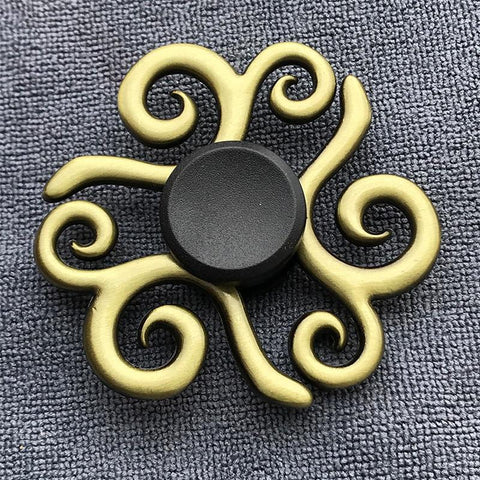 Image of Fidget Spinner Brass Color Zinc Alloy Metal Hand Spinner