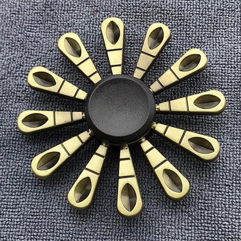 Image of Fidget Spinner Brass Color Zinc Alloy Metal Hand Spinner