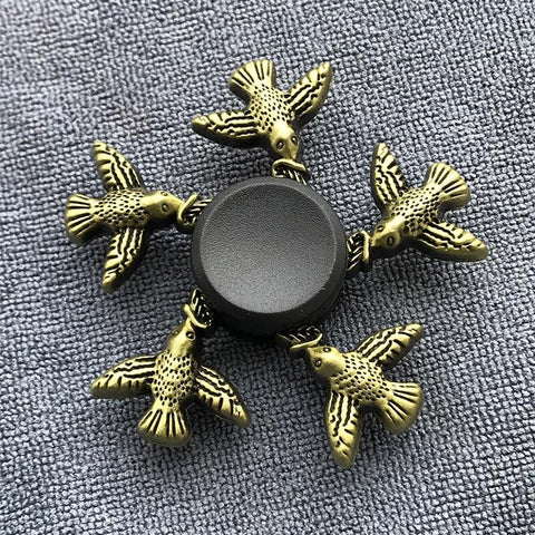 Image of Fidget Spinner Brass Color Zinc Alloy Metal Hand Spinner