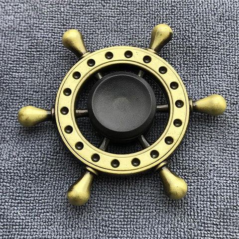 Image of Fidget Spinner Brass Color Zinc Alloy Metal Hand Spinner