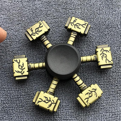 Image of Fidget Spinner Brass Color Zinc Alloy Metal Hand Spinner