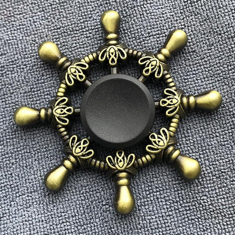 Image of Fidget Spinner Brass Color Zinc Alloy Metal Hand Spinner