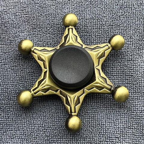 Image of Fidget Spinner Brass Color Zinc Alloy Metal Hand Spinner