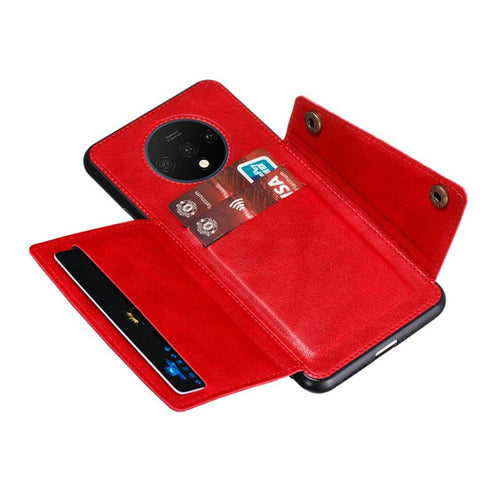 Image of Flip Leather Case with Card Slot Holder Case For OnePlus Wallet Phone Cover