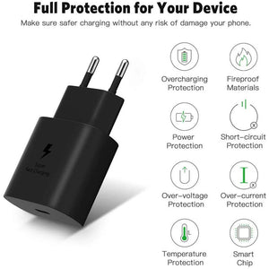 25W Fast charger For Samsung mobile phones for S10 20 21 22