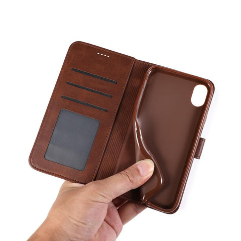 Image of Leather Flip Phone cover for iPhones Samsung phone models