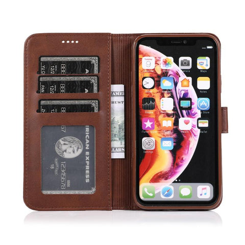 Image of Leather Flip Phone cover for iPhones Samsung phone models