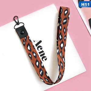 Leopard Print Lanyards for Keys ID Card Mobile Phone Straps Universal Neck Straps For USB Hang Rope Lanyards