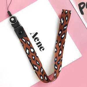 Leopard Print Lanyards for Keys ID Card Mobile Phone Straps Universal Neck Straps For USB Hang Rope Lanyards