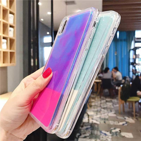 Image of Luminous liquid quicksand phone case for all phone models