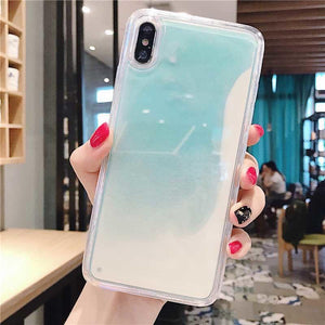 Luminous liquid quicksand phone case for all phone models