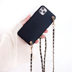 Luxury Crossbody Lanyard Necklace Leather Bracelet Chain Phone case for mobile phones