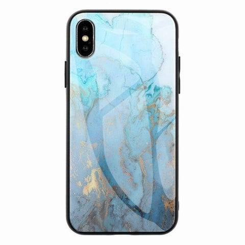 Image of Marble Hard Tempered Glass phone case for iPhone 13 12 11 Pro Max