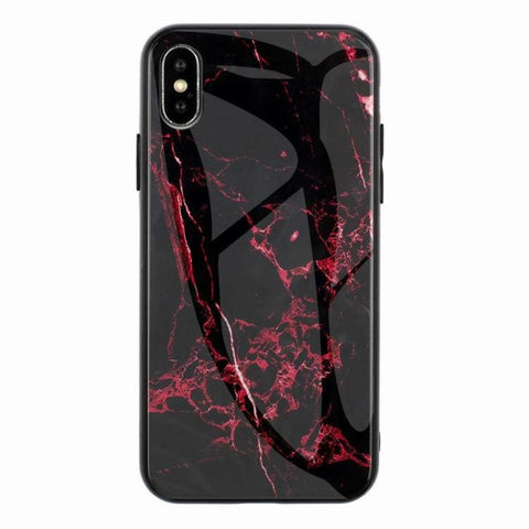 Image of Marble Hard Tempered Glass phone case for iPhone 13 12 11 Pro Max