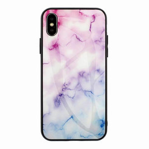 Marble Hard Tempered Glass phone case for iPhone 13 12 11 Pro Max