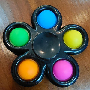 New Plus Fidget spinner 5 sides Custom Popit Finger Fidget Spinner Toys Pop It Flip Spinning Fidget Toys