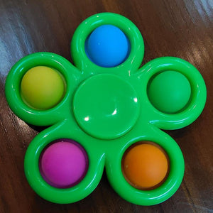 New Plus Fidget spinner 5 sides Custom Popit Finger Fidget Spinner Toys Pop It Flip Spinning Fidget Toys