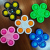 New Plus Fidget spinner 5 sides Custom Popit Finger Fidget Spinner Toys Pop It Flip Spinning Fidget Toys