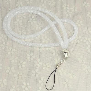 New Rhinestone Crystal Lanyard Mesh Necklace for ID Badge Mobile Phones