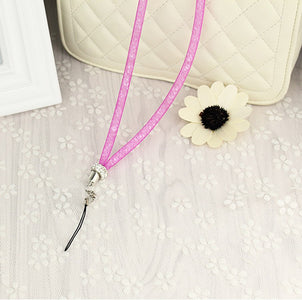 New Rhinestone Crystal Lanyard Mesh Necklace for ID Badge Mobile Phones