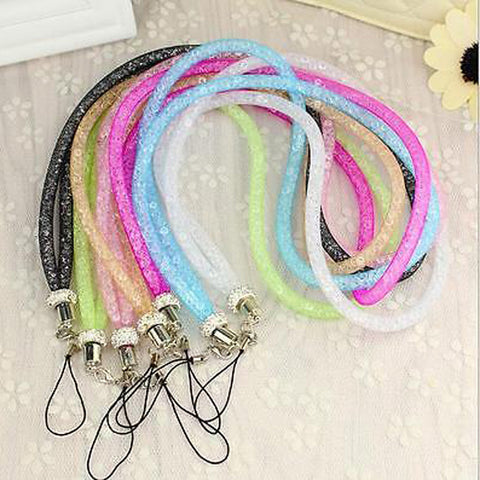 Image of rhinestone phone lanyards wholesale mobile straps